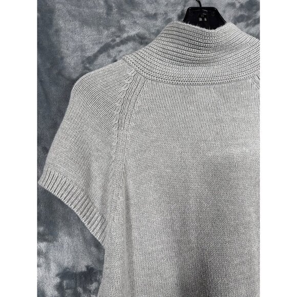 Izod Womens Cardigan Cable Knit Gray Sweater With Button Collar XXL - Picture 12 of 16